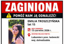 Zaginęła 15- latka. Policja zwraca się z prośbą o pomoc zaginiona