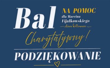 Bal cCharytatywny dla Marcina Podziekowanie