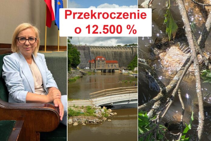 Jezioro Pilchowickie rzeka Bóbr przekrocznie norm