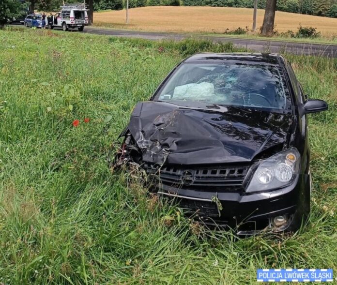 Policja o zdarzeniu drogowym z udziałem nietrzeźwego kierowcy