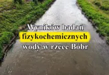 Wyniki badań fizykochemicznych wody w rzece Bóbr