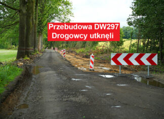 Przebudowa DW297 – drogowcy utknęli na 3 kilometrze przebudowa DW297