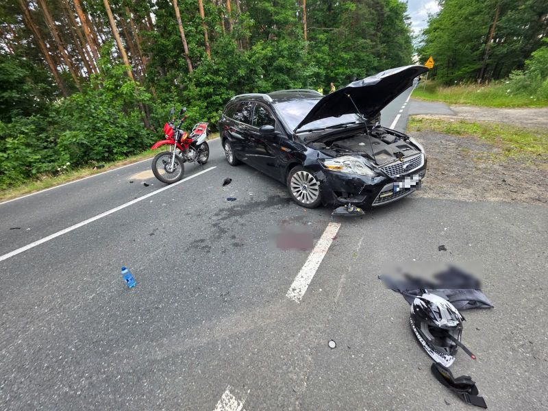W wypadku śmierć poniósł motocyklista