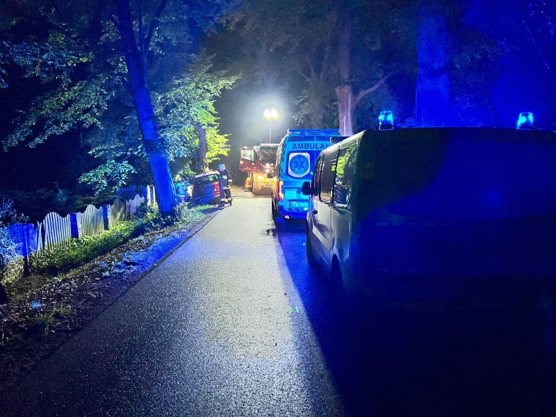 Policja o zdarzeniu drogowym z udziałem kierującej pod wpływem 2 wypadek Pilchowice 1