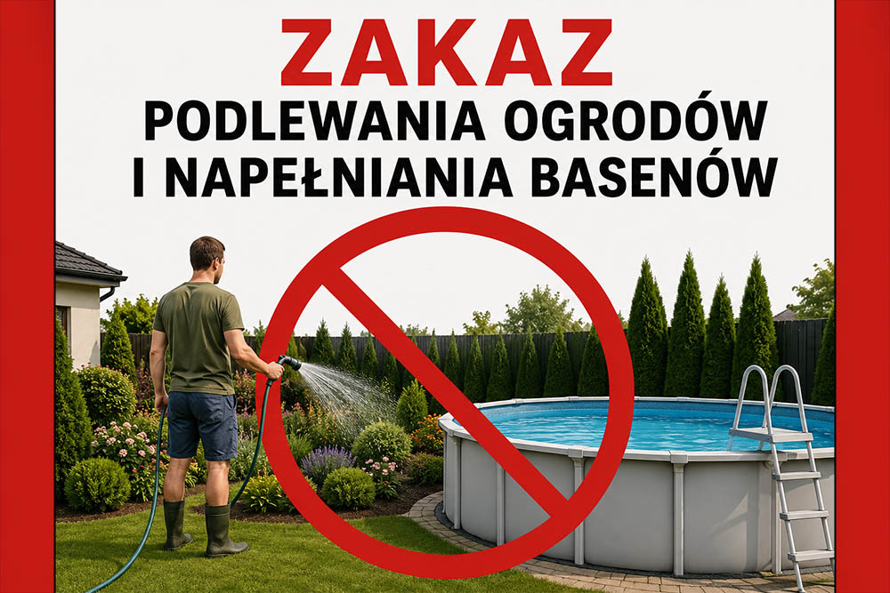 Wprowadzono zakaz podlewania ogrodów i napełniania basenów